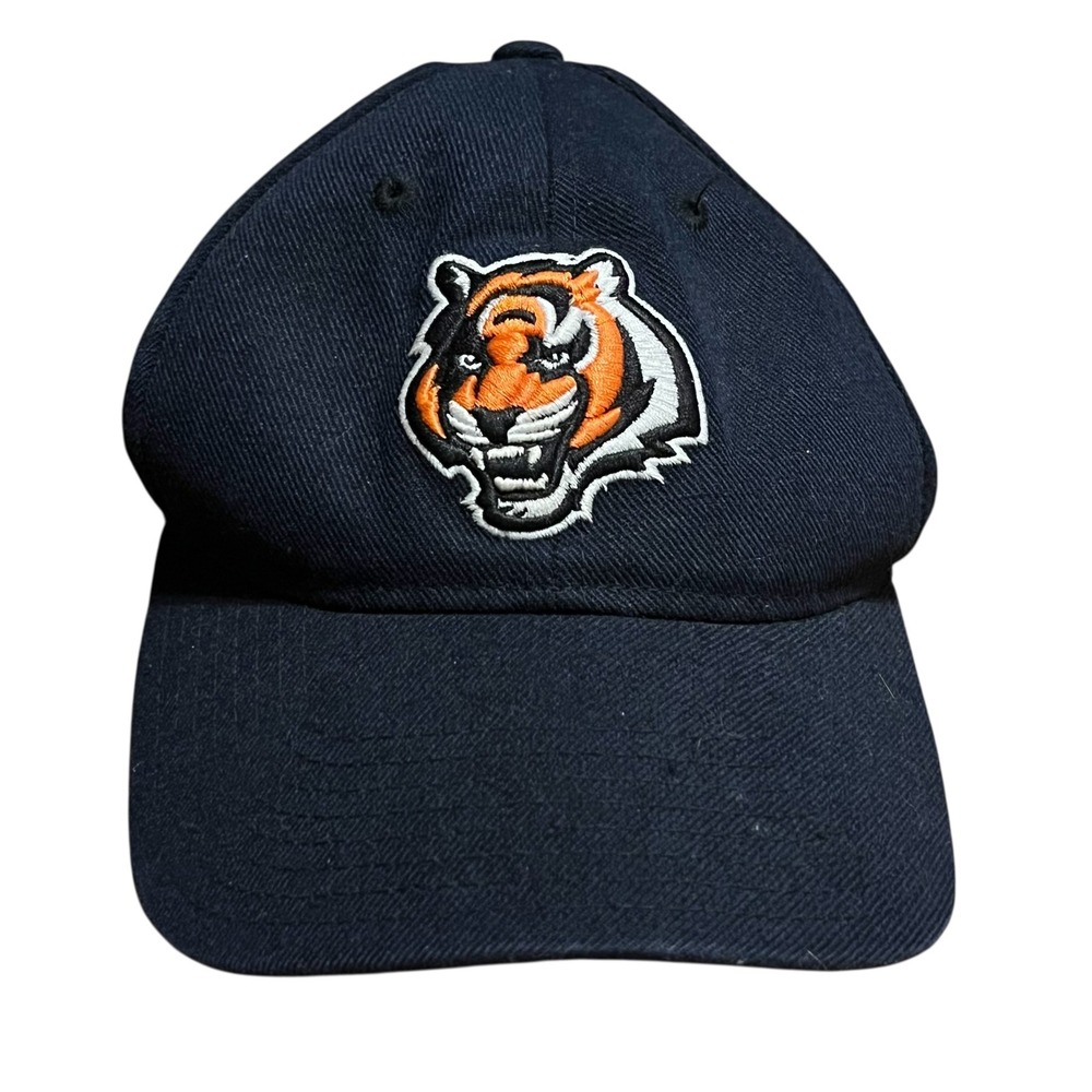 Vintage Cincinnati Bengals hat cap strap‎ back Y2K Reebok navy mens wool blend